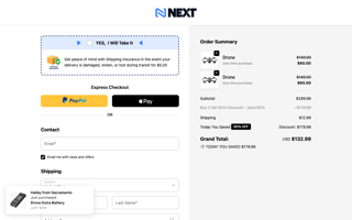 shop-single-step checkout preview