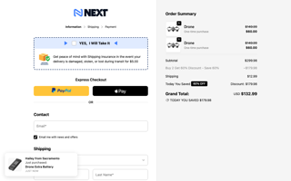 shop-three-step shipping page