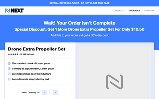 shop-three-step upsell page